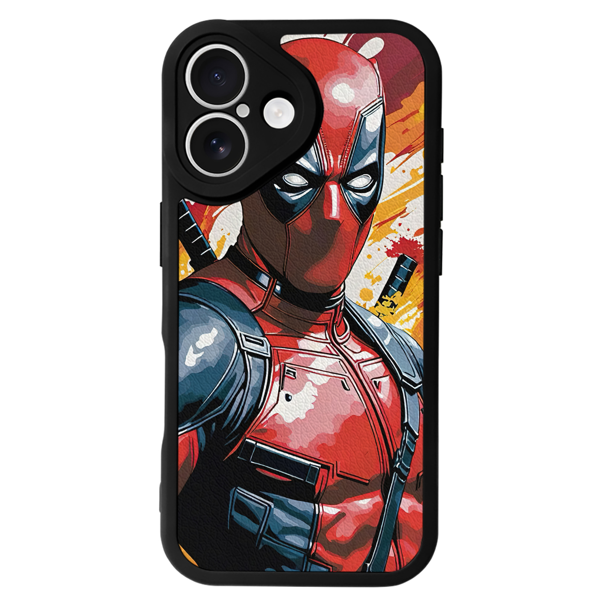（画像用） Deadpool デッドプール 【iPhone 16シリーズ対応】シリコンスマホケース（レザー調） 材質：シリコン